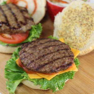 Burgers, 3.5oz Halal Beef, 47 pc, COOKED